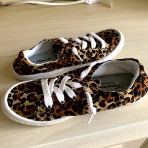 Leopard slide on sneakers